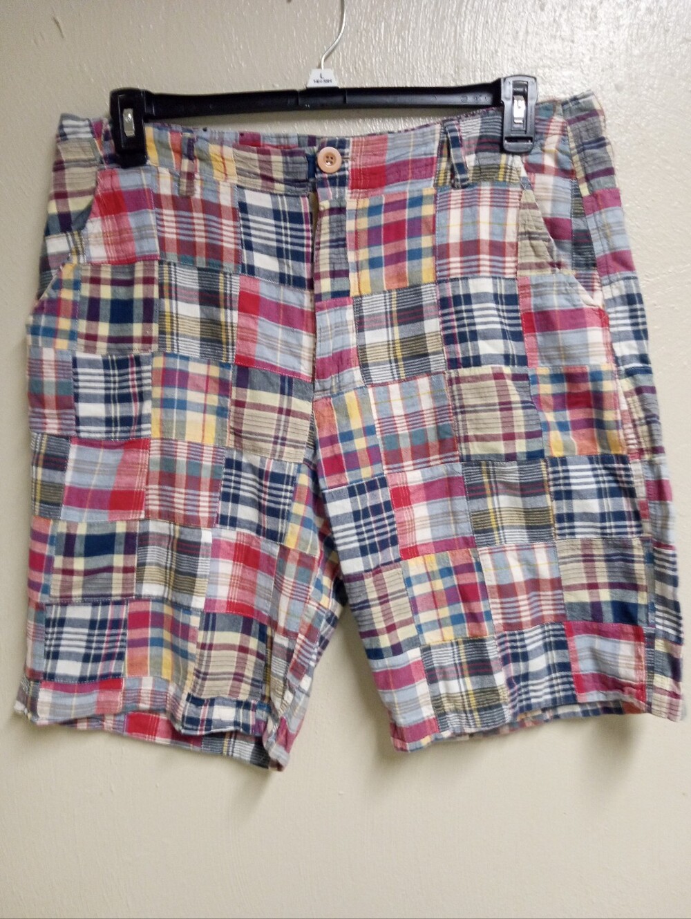Men's Shorts Size 36 100% Cotton Patchwork Light Weight Carbon Brand